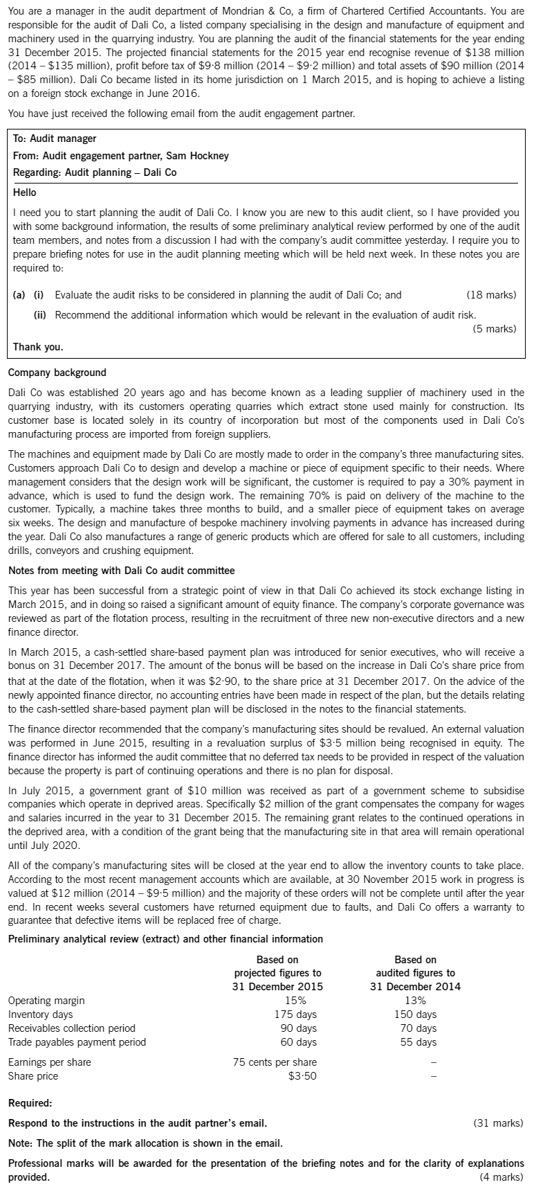 ACCA AAA (P7 UK) Past papers Question 1a December 2015 aCOWtancy