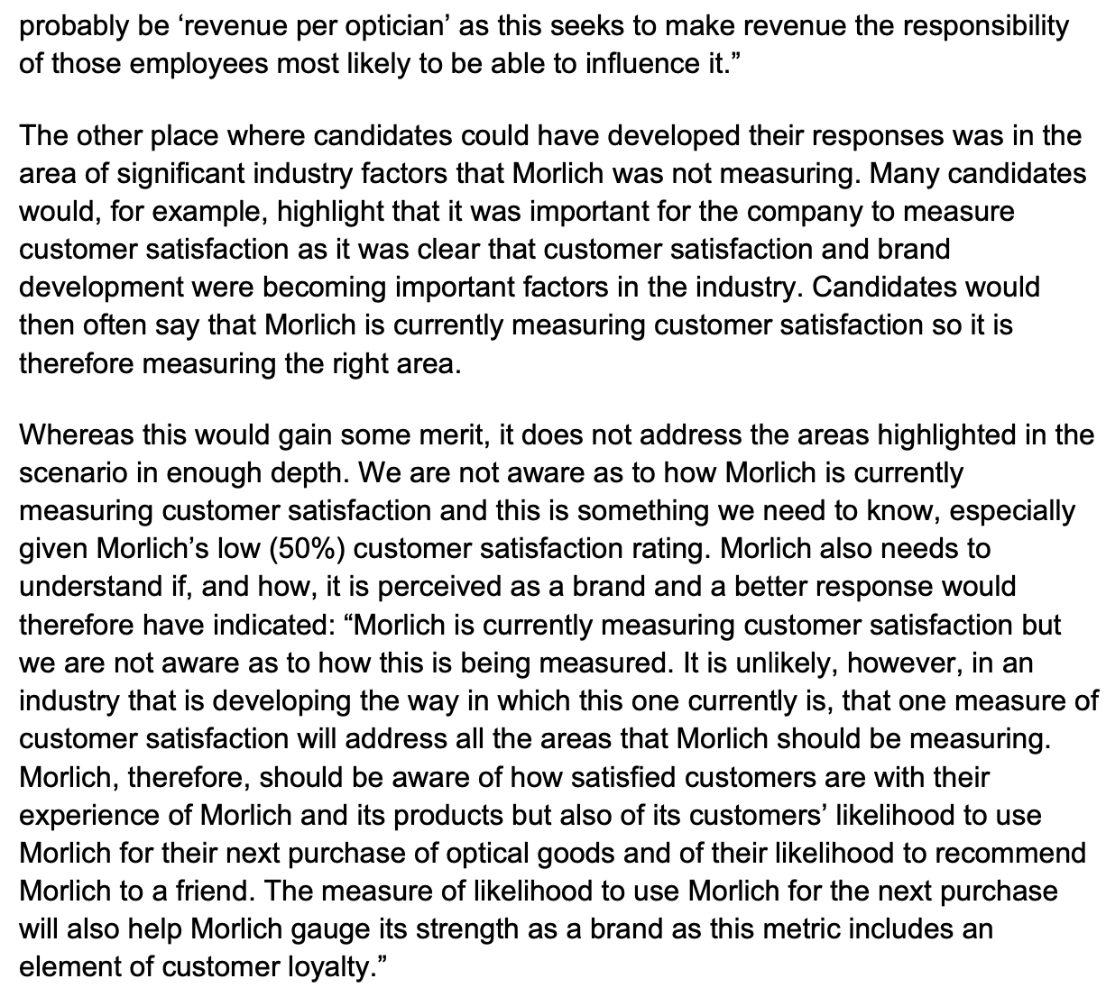 ACCA APM REPORT FORMAT visual data 6