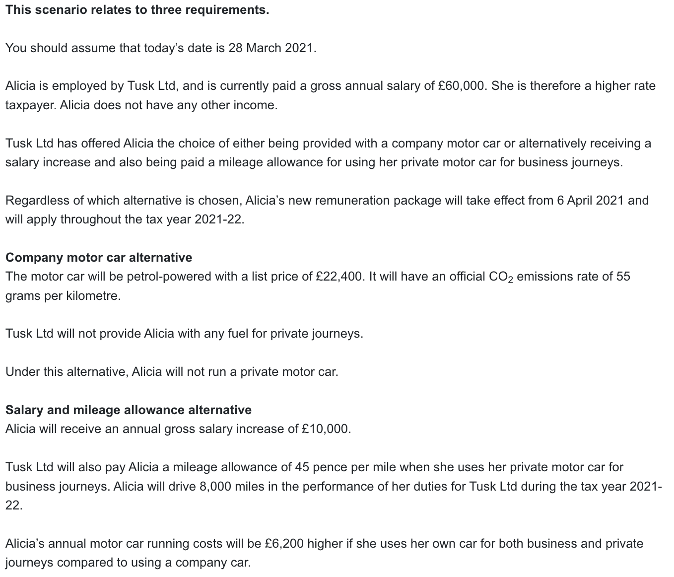 ACCA TX (UK) Past papers Question 1 December 2022 CBE aCOWtancy