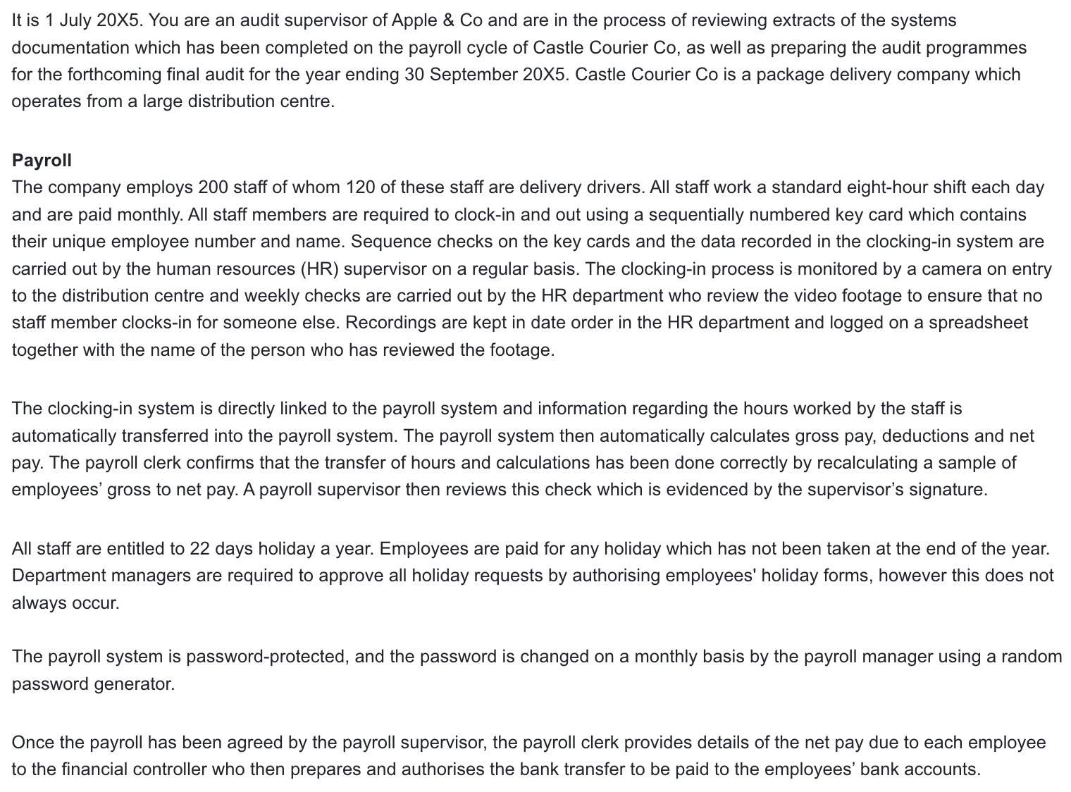 ACCA AA Past papers Question 1 June 2021 CBE aCOWtancy Exam Centre